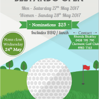 Men's and Ladies Draw for Belyando Clermont Open 2017