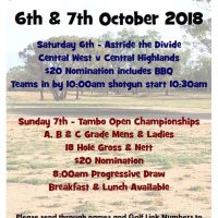 Astride the Divide Tambo Golf Club October 6